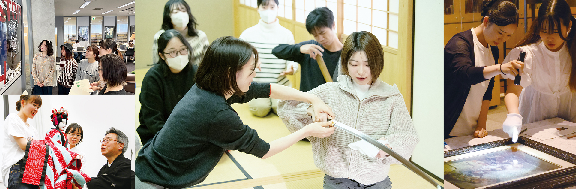 芸術文化学科の教員、学生、活動の様子