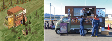 mokku 焼きたてクレープ専門店キッチンカー(店舗設計と制作)