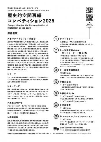 「歴史的空間再編コンペティション2025」チラシ