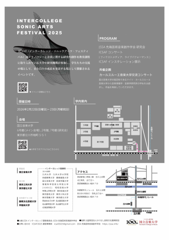 インターカレッジ・ソニックアーツ・フェスティバル 2025チラシ裏