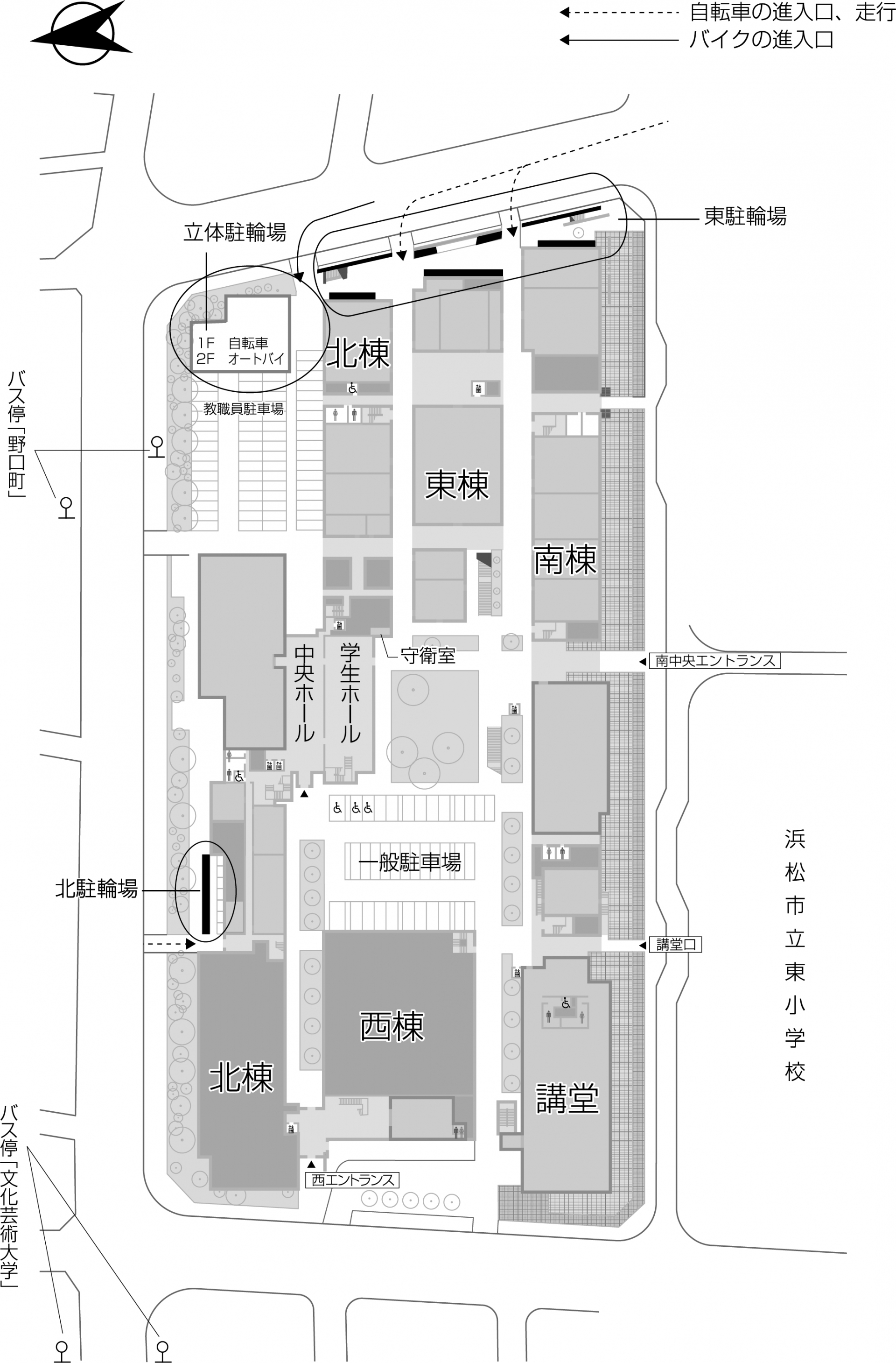 駐輪場の地図の画像