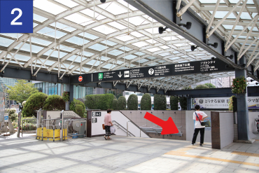 地下道への階段