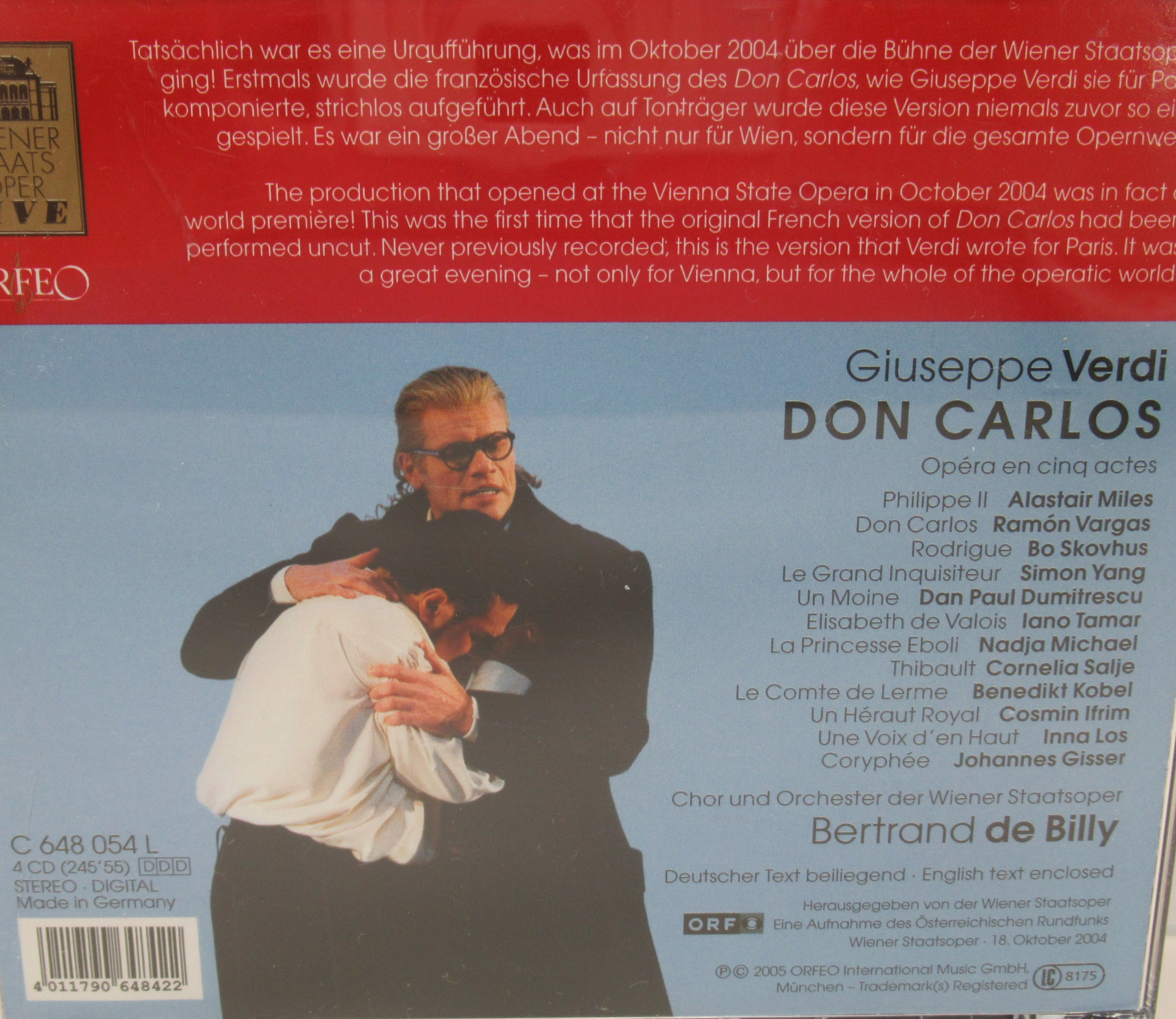 ヴェルディ作曲 ドン カルロ Don Carlo Vol 2 5月 21年 トリッチ トラッチ 静岡国際オペラコンクール