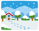 雪景色のイラスト