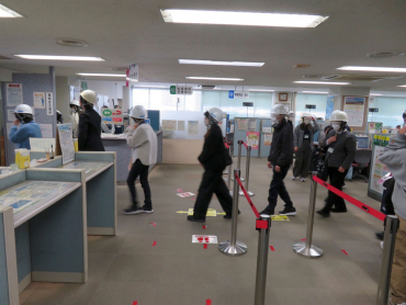 避難訓練中の様子