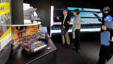 ミニピアノの展示の様子
