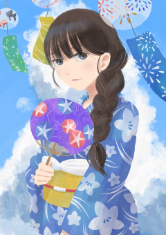最優秀賞を受賞した松本一紗さんの夏のイラスト