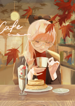 最優秀賞を受賞した深沢奈穂さんの秋のイラスト