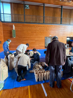 引佐耕作隊収穫祭 前日準備の様子