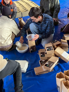 引佐耕作隊収穫祭 前日準備の様子